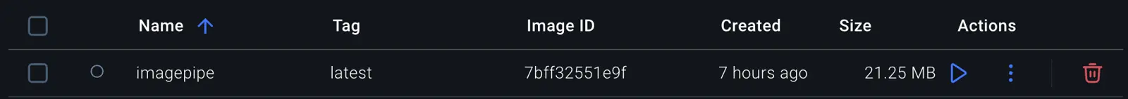 Exemplo de imagem no Docker